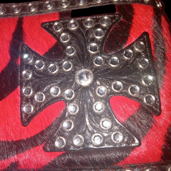 Brand new Red and black zebra belt main image 6